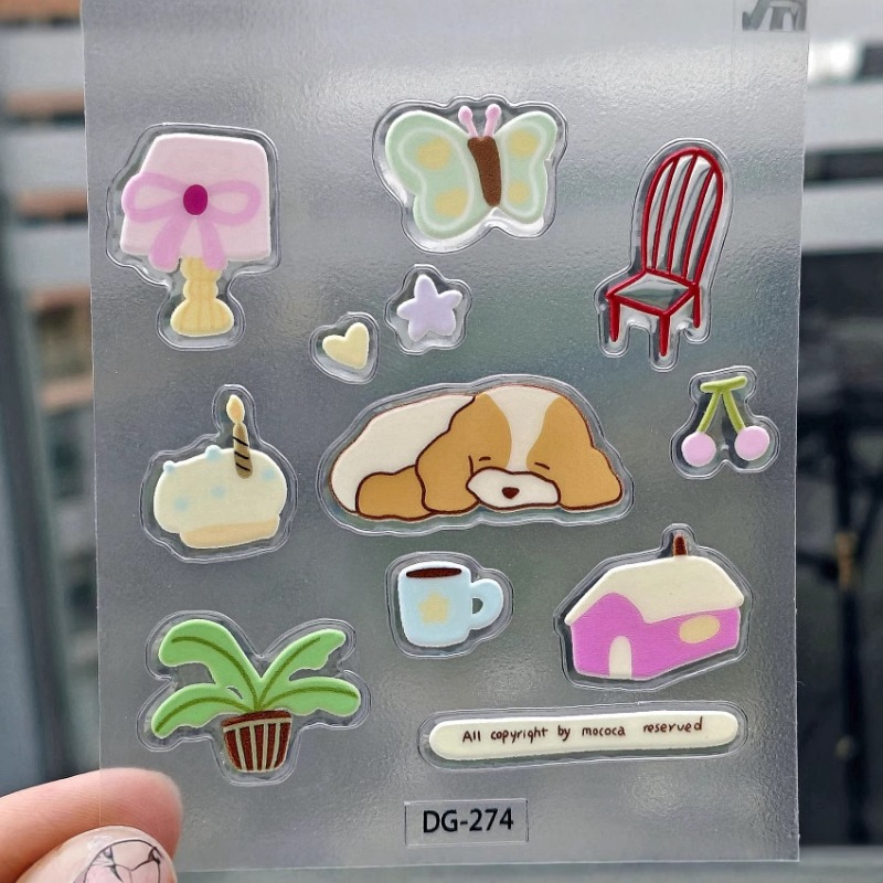 Boox Tablet Accessories - 1Sheet 3D Epoxy Resin Transparent Decals