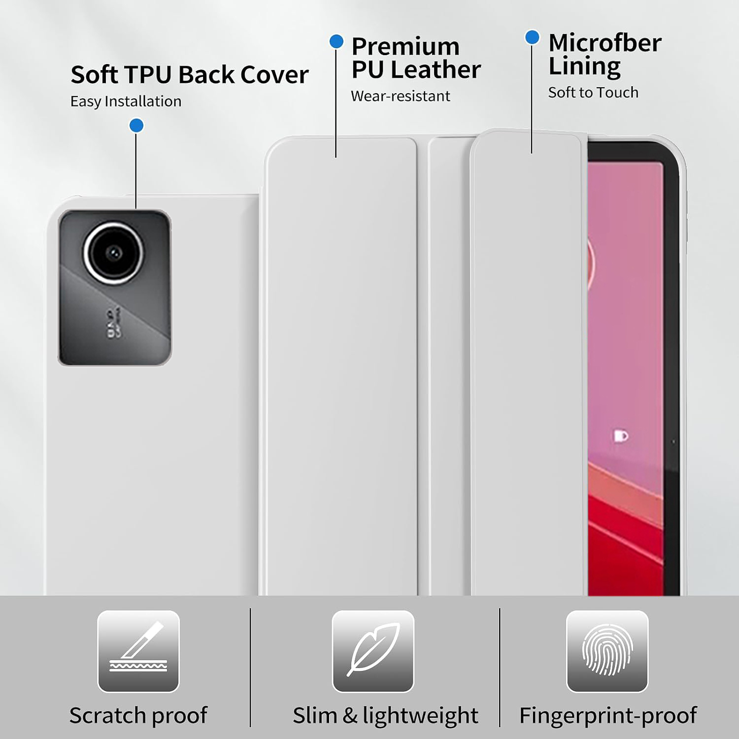 Tri-fold Flip Case For Lenovo  - Lenovo Tablet With Accessories ulasan dan harga