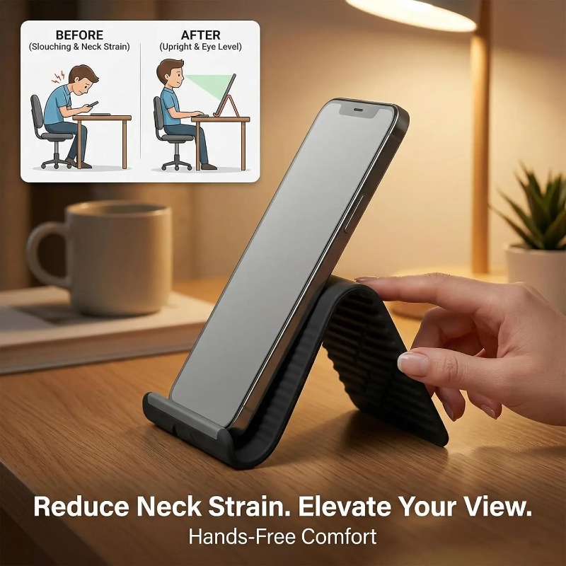 Flexible Foldable Silicone Pho - Tablet Stand Adjustable ulasan dan harga