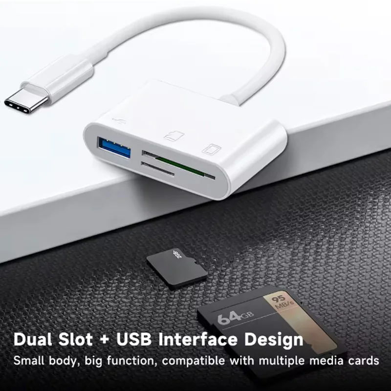 USB C 3-in-1 Card Reader Cable - Microsd Card Tablet ulasan dan harga