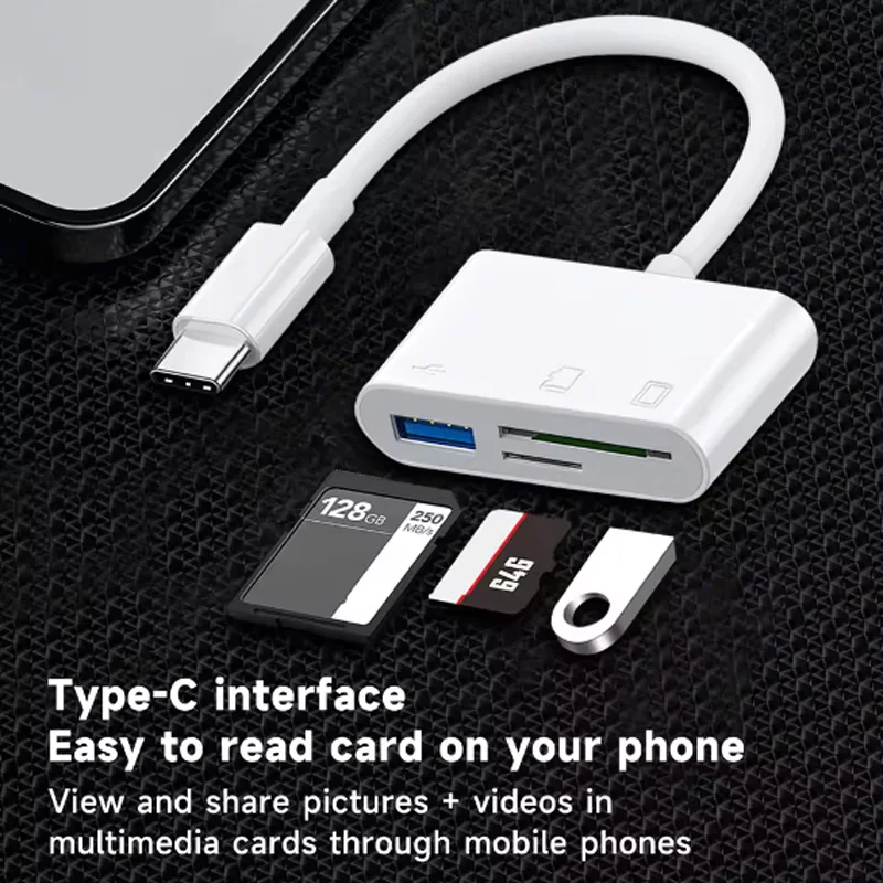 USB C 3-in-1 Card Reader Cable - Microsd Card Tablet ulasan dan harga