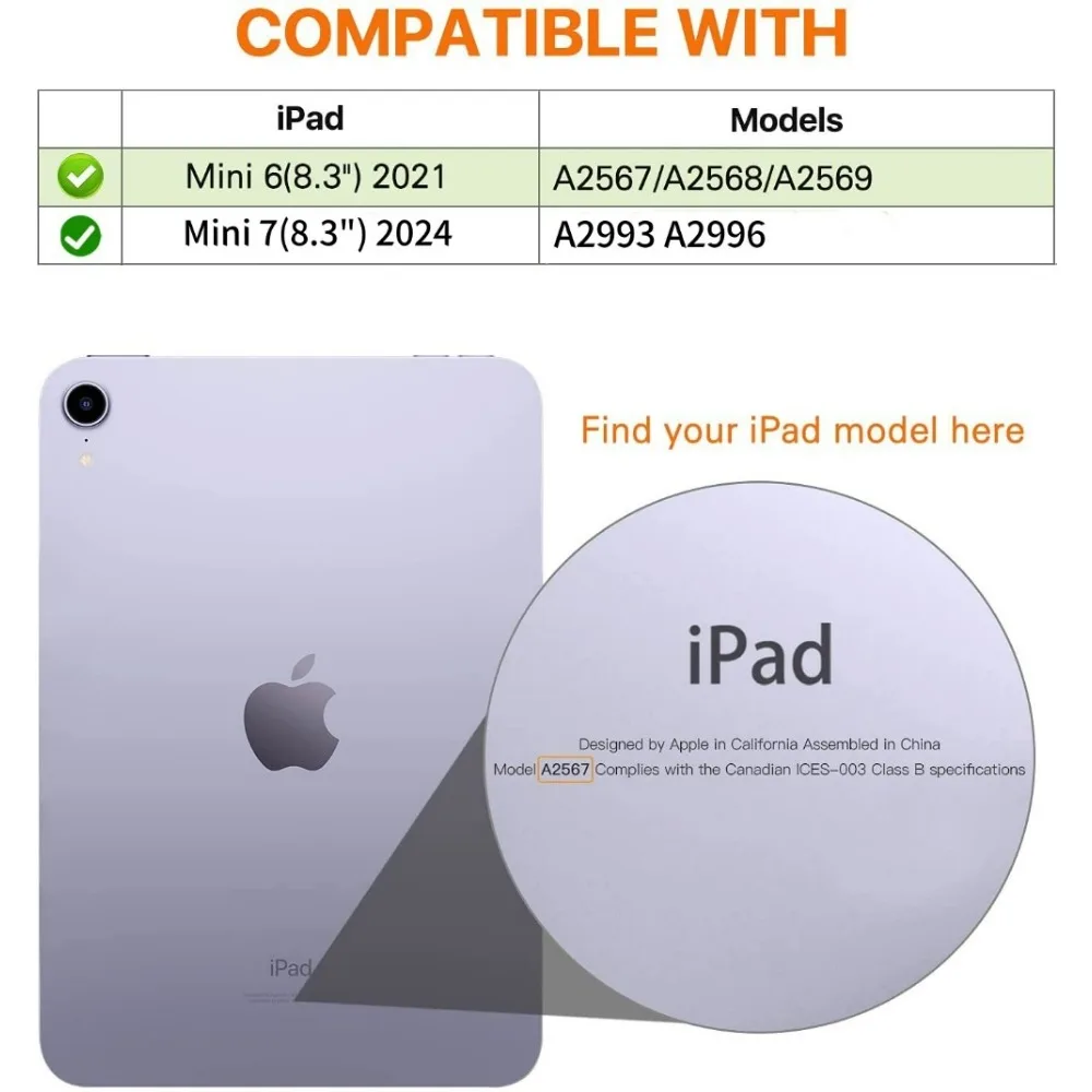 For iPad Mini 7 Case 2024 Magn - Ipad Cover Folio ulasan dan harga