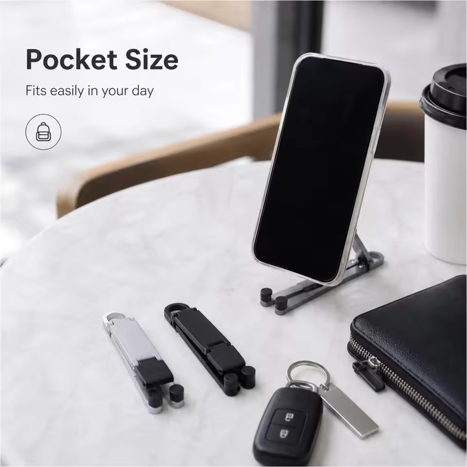 Mini Keychain Foldable Phone B - Tablet Stand Adjustable ulasan dan harga