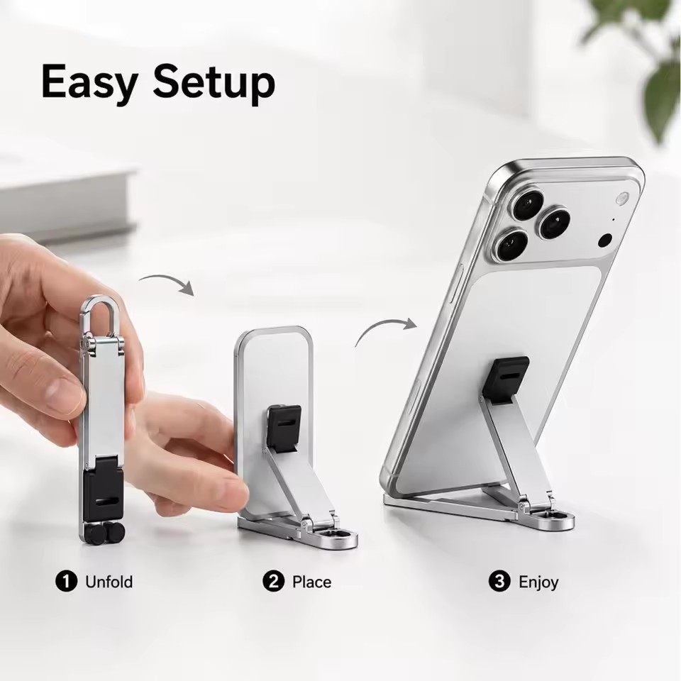Mini Keychain Foldable Phone B - Tablet Stand Adjustable ulasan dan harga