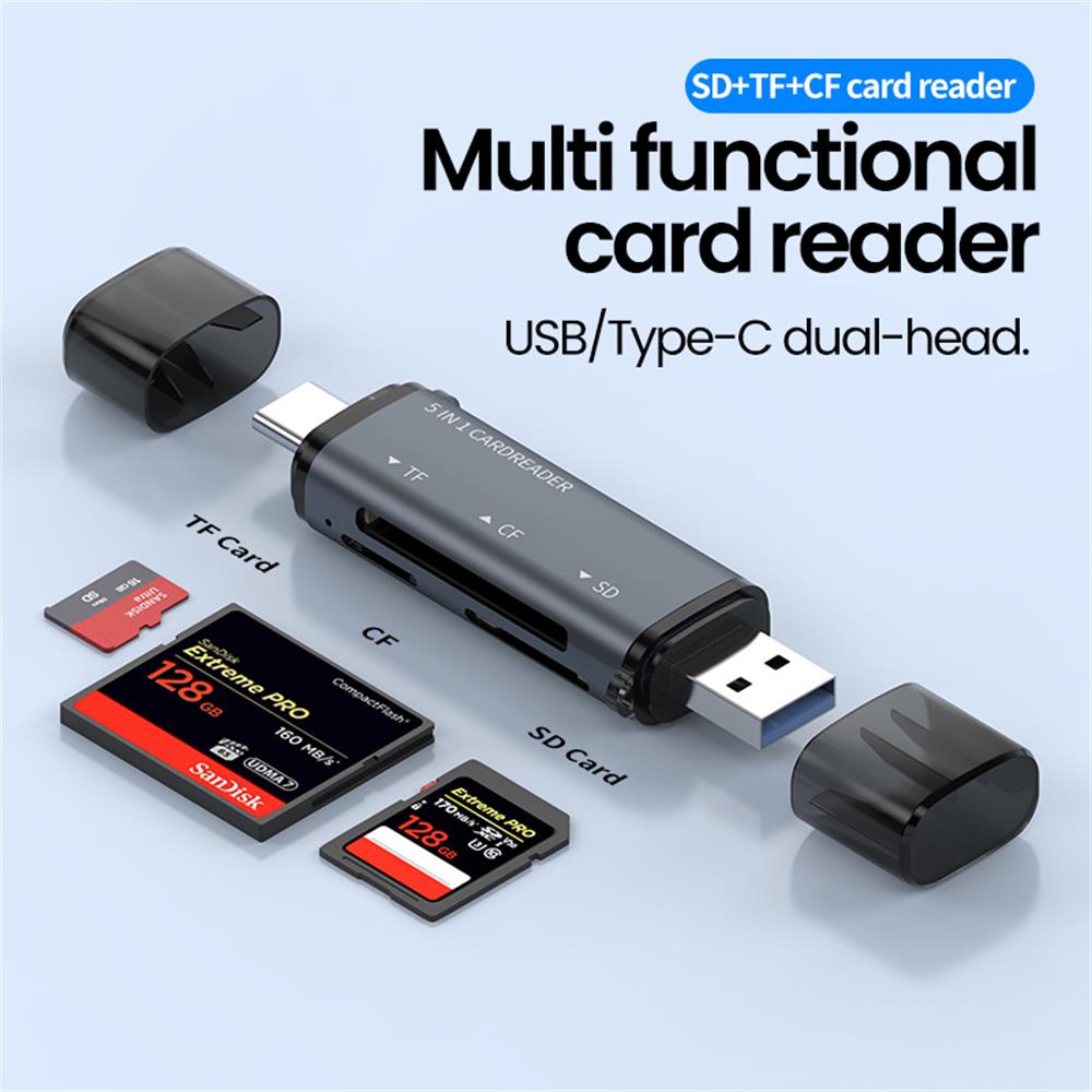 5 IN 1 USB Card Reader Type C  - Microsd Card Tablet ulasan dan harga
