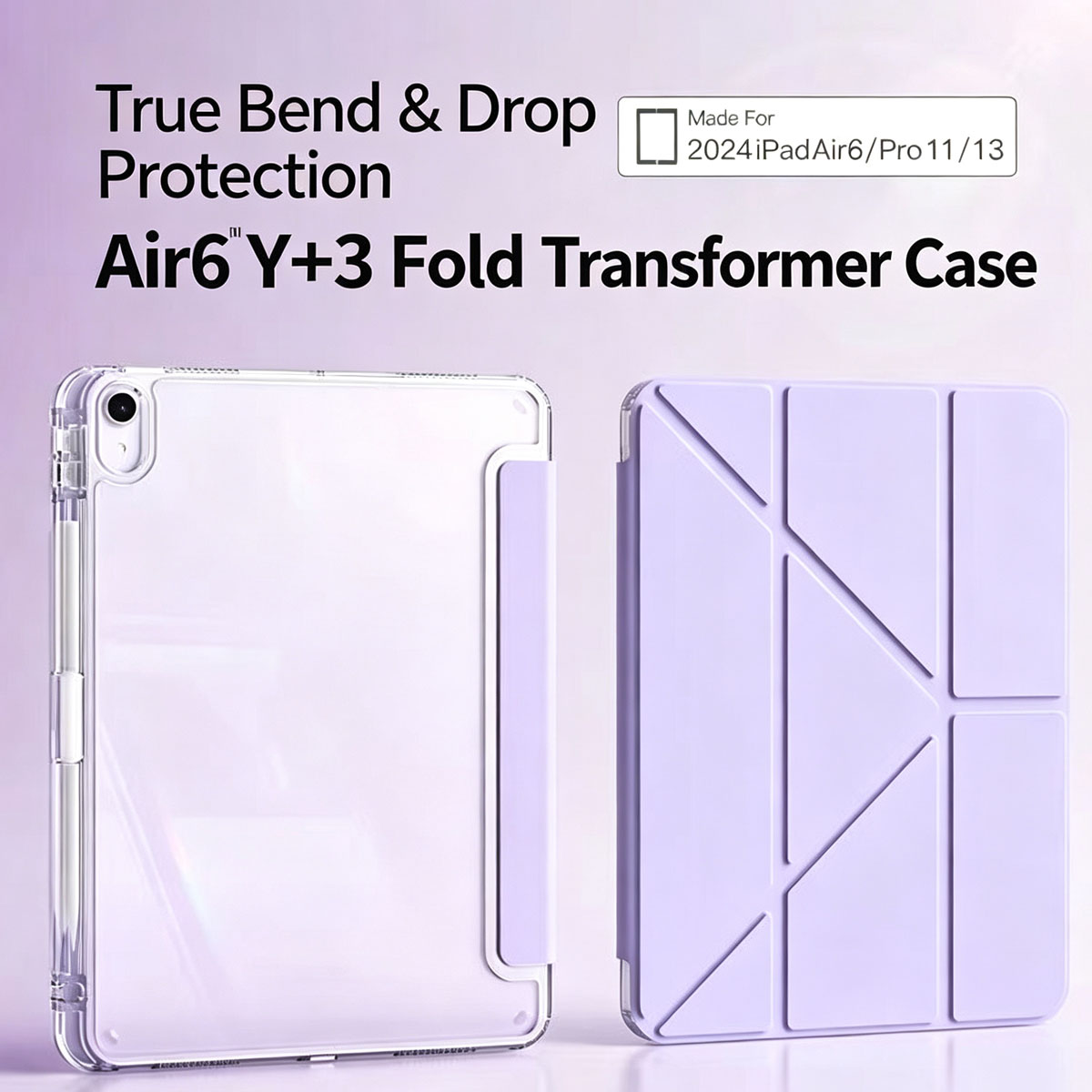 3+Y-fold Flip Clear Cover For  - Ipad Cover Folio ulasan dan harga