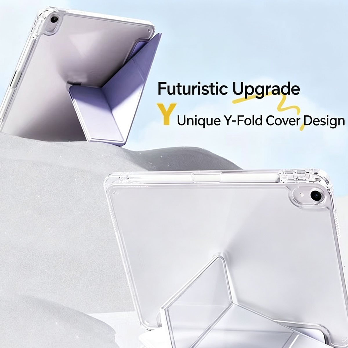 3+Y-fold Flip Clear Cover For  - Ipad Cover Folio ulasan dan harga