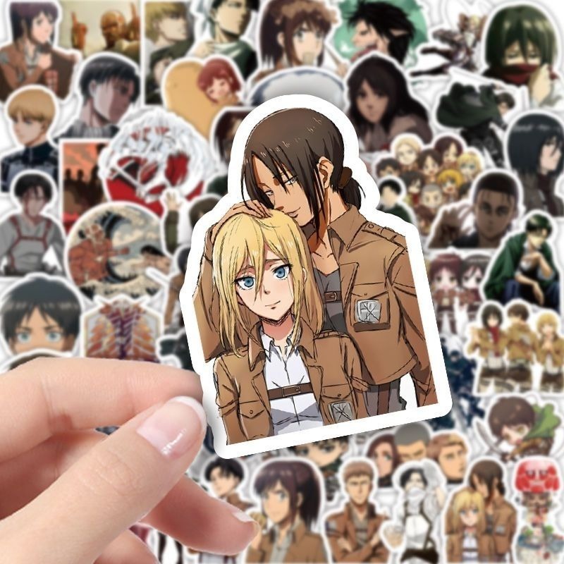 60Pcs Attack on Titan Anime St - Tablet Accessories Aesthetic ulasan dan harga