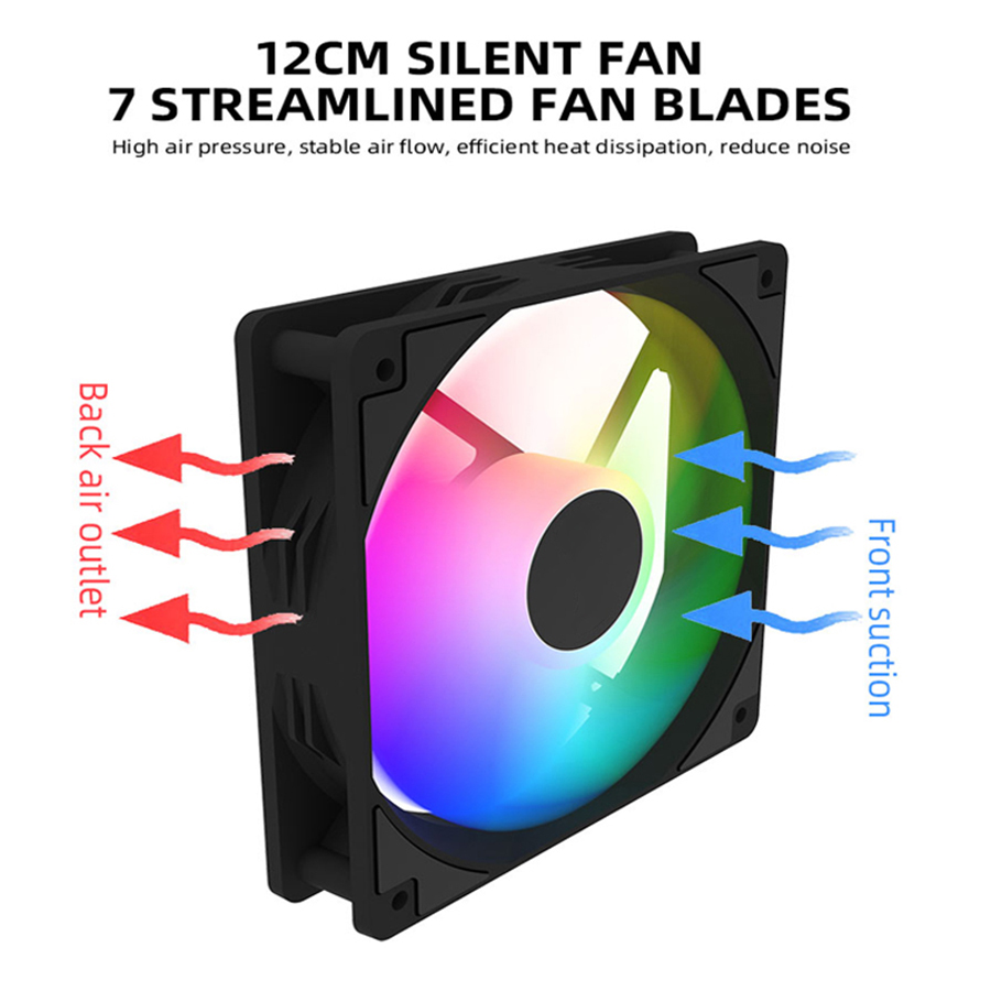 120mm PC Case Fan 12V RGB Cycl - Tablet Accessories Aesthetic ulasan dan harga