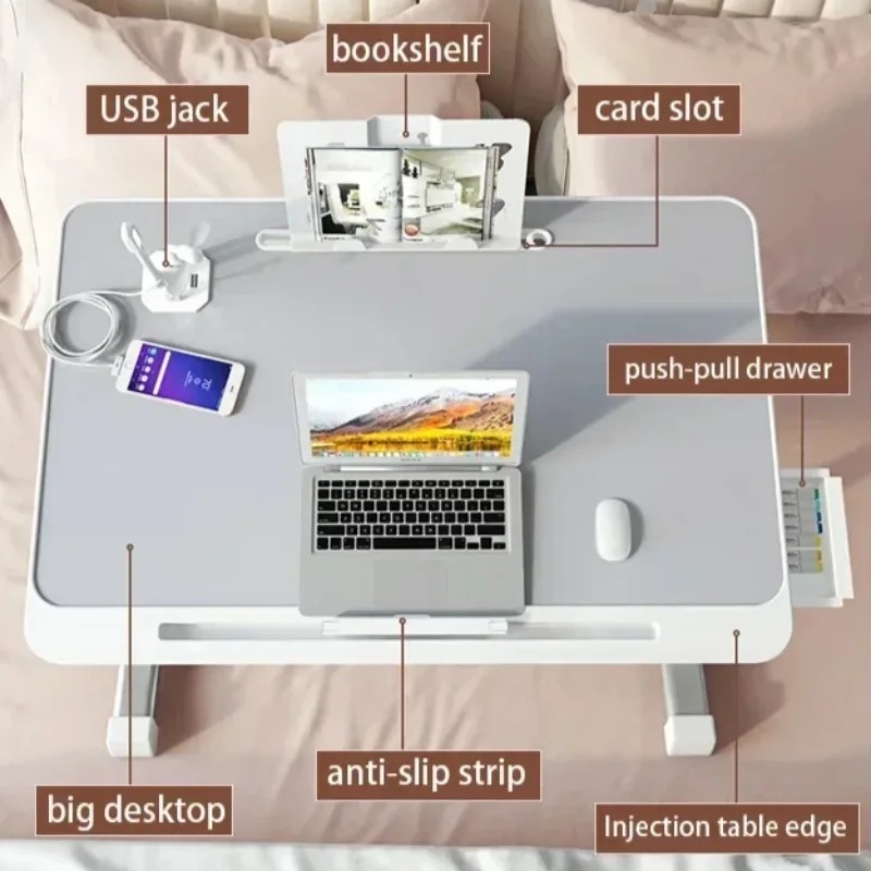 Laptop Bed Tray Table Adjustab - Tablet Lap Desk ulasan dan harga