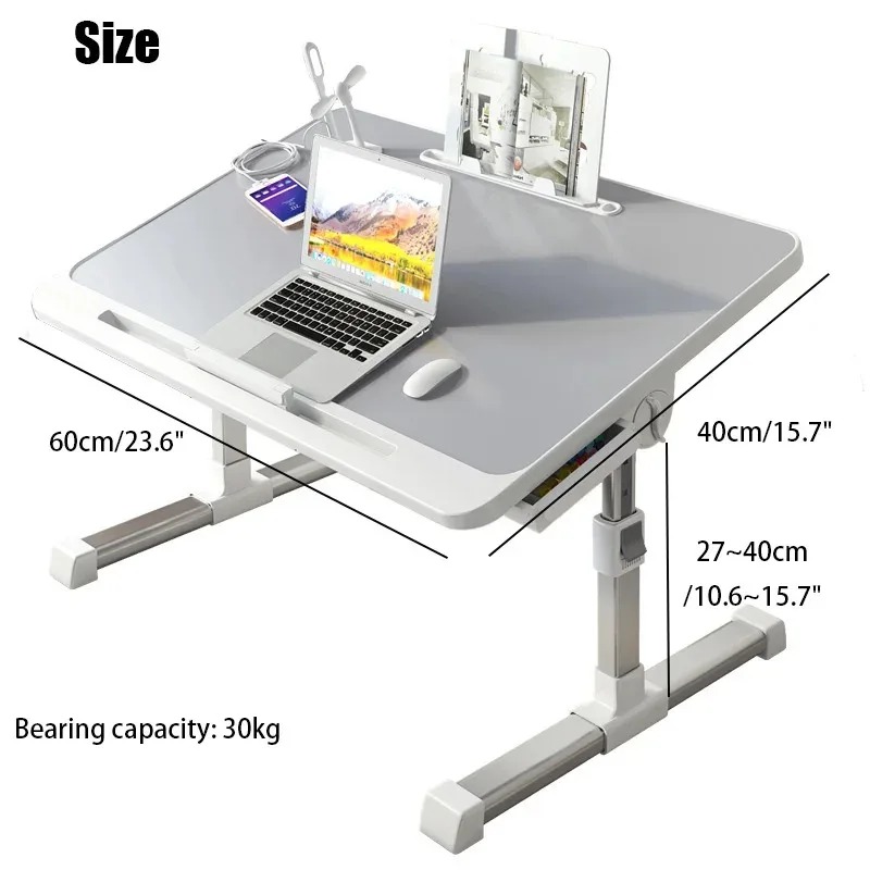 Laptop Bed Tray Table Adjustab - Tablet Lap Desk ulasan dan harga