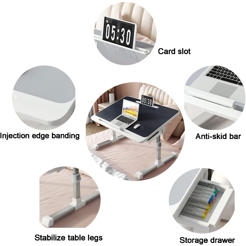 Laptop Bed Tray Table Adjustab - Tablet Lap Desk ulasan dan harga